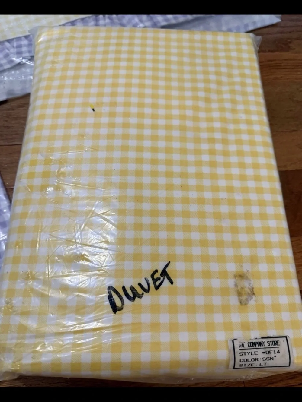 Vintage The Company Store XL Twin Duvet Cover Sham Set Cotton Gingham